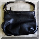 H07. Coach black leather bucket shoulder bag. (from Factory Outlet) - $50